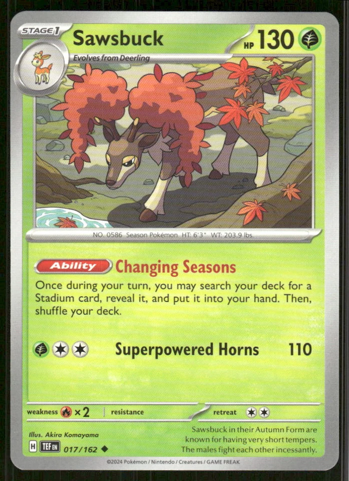 SV05: Temporal Forces #017/162 Sawsbuck - Image 1 of 2