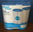 SUMMER WAVES A OR C POOL FILTER CARTRIDGE 2 PACK FOR INTEX PUMPS BRAND NEW