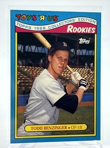 1988 Topps Toys R Us Rookies Todd Benzinger Baseball Card #1 NM-MT FREE SHIPPING