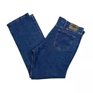 Early 00's WRANGLER Classic Straight Leg Regular Fit Blue Denim Jeans W38 L32 - Picture 1 of 5