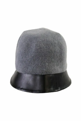 August Accessories Mixology Faux-Leather Brim Cloche Hat Grey One Size #6754 - Image 1 of 2