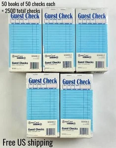 Royal Green Guest Check Paper Interleaved Carbon 2 Part Booked 50 Books - Picture 1 of 5