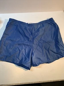 Vintage 70er Jahre Dodger Marke blau Nylon Schwimm-/Joggingshorts Größe XL Made in USA - Bild 1 von 7