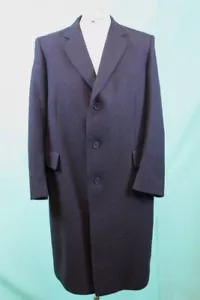 Edler vintage Herren Woll-Mantel 52/L grau-schwarz Schurwolle crombie coat TOP - Bild 1 von 11