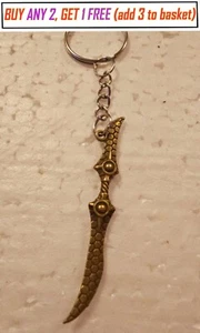 Antique Bronze Sword with Silver Coloured Key Chain (Type 7) - Picture 1 of 2