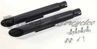 Harley-Davidson Dyna Glide Bob Slice Cut Exhaust System 2.5" Straight Pipes HD - Image 1 of 4