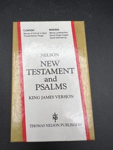 Holy Bible New Testament and Psalms KJV Thomas Nelson Pocket Size 35W White - Picture 1 of 4