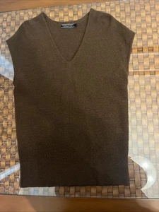 PERUVIAN CONNECTION Unisex URLAUB braun weich ALPAKA Pullover Weste Small - Bild 1 von 8