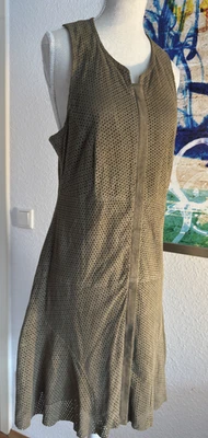 Hoss by Hoss Intropia  Kleid Lederkleid 100%  Ziegenleder  olivgrün Gr. 36/38  - Bild 1 von 4
