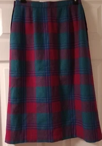 Johnny B Vintage gestreifter Business-Rock Wollmischung Größe 10 seitlicher Reißverschluss - Bild 1 von 8