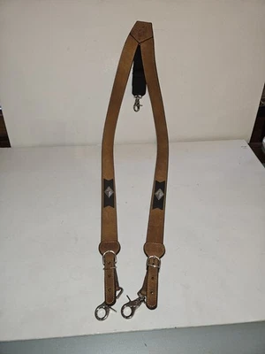 Nocona Western Suspenders Mens Diamond Concho Clips  Tan N8512844 - Image 1 of 4