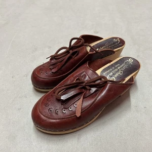 Vintage 1970s Women’s Mason Chippewa Falls Mahogany Clogs | Size: 37 (US: ~6.5) - Picture 1 of 10