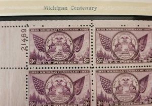 Block of 4 of Michigan Centenary 1935 M/NH - Picture 1 of 1