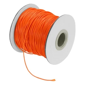 Waxed Cord 1mm Waxed Thread 87 Yard Wax String Leather Cord (Orange) - Picture 1 of 7