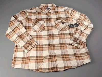 Camisa Brixton Para Hombre Bowery Estampado a Cuadros Manga Larga Abotonada Franela M Nueva con Etiquetas  Foto 1 de 4