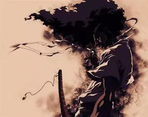 Pintura al óleo Afro Samurai 40x28 pulgadas NO giclee ni póster. - Imagen 1 de 12