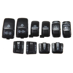10x Handlebar Control Switch Buttons Caps For Harley Touring Electra Road Glide - Picture 1 of 11