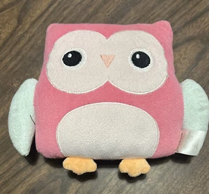 Chickpea Owl Plush Stuffed Animal Soft Toy Lovey Pink Aqua Small 6" Chick Pea - Picture 1 of 2
