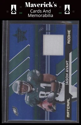 Jason Avant 2006 Leaf Rookies & Stars Longevity Sapphire #/249 Game Used Patch - Image 1 of 2