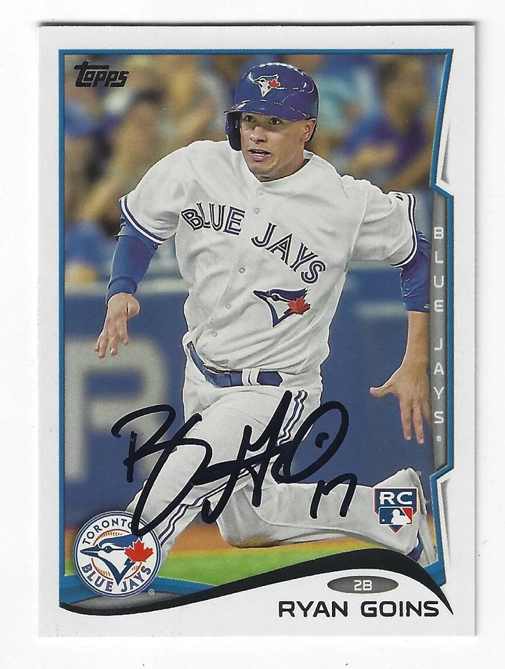 Autographed 2014 Topps RYAN GOINS Toronto Blue Jays card #319 with COA - Image 1 of 1