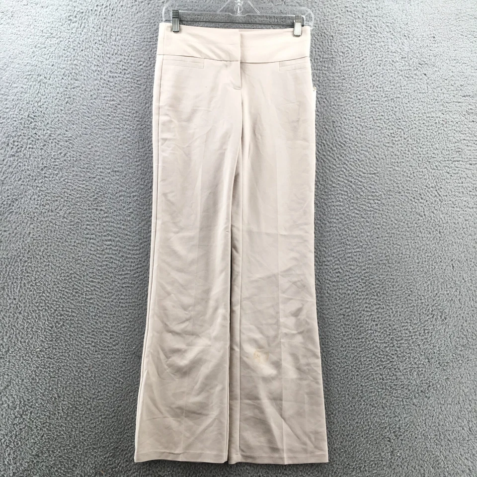 Pantalón de vestir Xoxo Bootcut para mujer 0 (actual 29X32) beige tiro bajo cremallera NUEVO Foto 1 de 4