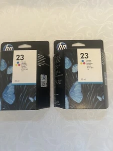 Genuine-HP 23 TRI-COLOR INK CARTRIDGE-C1823D-SEALED RETAIL BOX 2, box - Picture 1 of 6