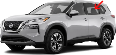 For 2021-2024 Nissan Rogue Driver/Left Side Rear Door Window Glass Foto 1 de 3