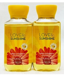 2 Bath & Body Works LOVE SUNSHINE Mini Travel Size Shower Gel Wash 3.0 oz - Picture 1 of 2