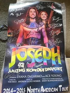 JOSEPH AND THE AMAZING TECHNICOLOR DREAMCOAT, SIGNED,BROADWAY WINDOW CARD/POSTER - Picture 1 of 3