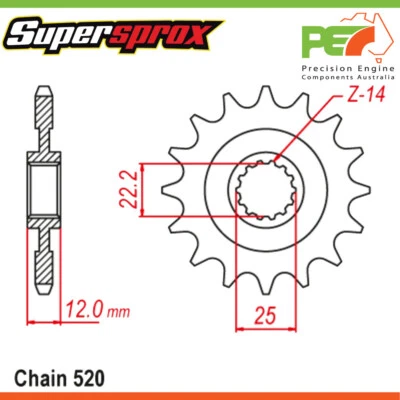 Nuevo * Supersprox * Piñón delantero para adaptarse a TM EN 250F 250cc, 05-08 Foto 1 de 4