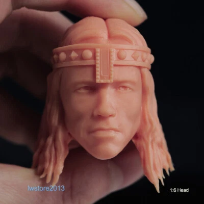 Скульптурная голова варвара Конана 1:6 резная мужская экшн-фигурка игрушка для тела 12 дюймов - Изображение 1 из 4