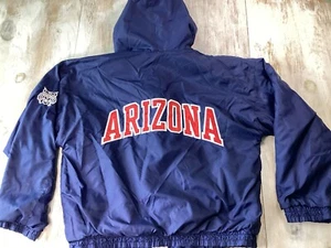 Vintage Arizona Wildcats Lined Windbreaker Size Large Collegiate - Picture 1 of 4