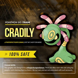 Cradily Pokemon #346 GO Gen 3 Hoenn - Bild 1 von 4