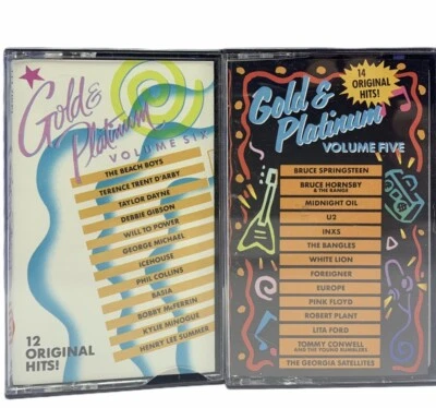 Cassette tapes music song vtg set mix lot 2 columbia house beach boys U2 inxs - Image 1 of 3