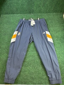Real Madrid Adidas Icon Woven Tracksuit Bottoms Navy Blue Track Pants Size 2XL - Picture 1 of 7