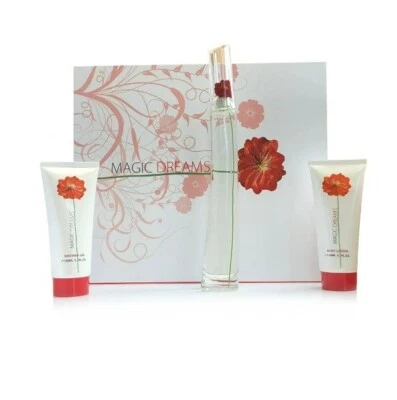 Magic Dreams Eau de Parfum 3 peças conjunto feminino 3,4 fl oz EDP 5 fl oz 5 floz SG CONJUNTO DE PRESENTE - Imagem 1 de 2