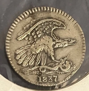 1837 Feuchtwanger cent , XF , Scarce - Picture 1 of 4