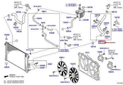 TOYOTA C-HR MK1 Motorkühlerschlauch 16571F2050 NEU ORIGINAL Foto 1 de 2