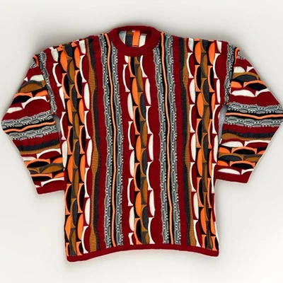 Vintage Coogi Australia 3D Knit Sweater Size XL Multicolor Biggie Cosby 90s - Image 1 of 4
