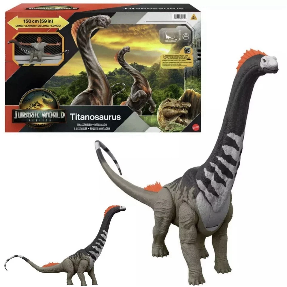 Jurassic World Rebirth Titanosaurus Figure 150cm Length Mattel 2024 Box A