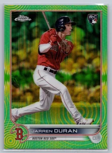 2022 Topps Chrome Sonic #113 Jarren Duran Green / Yellow Sonic Pulse /99 - Picture 1 of 2