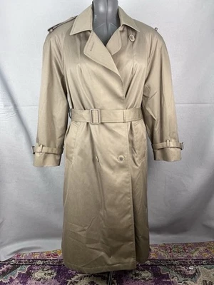 Gabardina de Colección Worthington Caqui Gran Tamaño Cinturón Chaqueta Larga Años 80 90 Termolit Foto 1 de 4