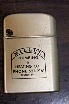Vintage STORM MASTER Lighter Miller Plumbing & Heating Benton Ky. - Image 1 of 2