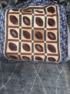New England Patriots Hand Made Quilt MODA Fabrics. Rare!! - Image 1 of 4