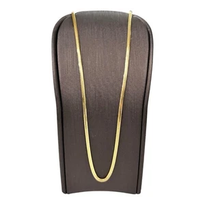 18ct 18k Yellow Gold Herringbone Snake Chain Necklace 4.15 Grams 42cm 2mm. New - Picture 1 of 9