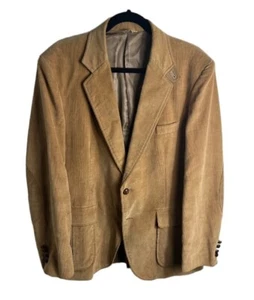 Manteau de sport vintage Cambridge Classics Mervyns homme 42 chameau corduroy patch coude - Photo 1/20