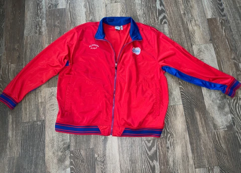 Los Angeles LA CLIPPERS NBA Zip Up Jacket SIZE 5X Big And Tall GREAT CONDITION Cover