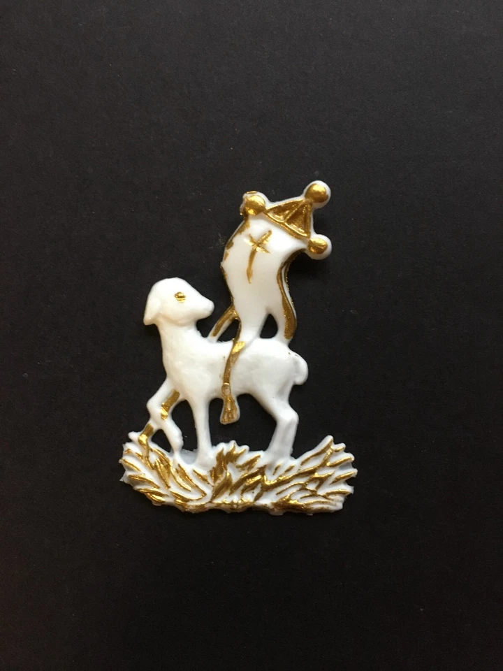 MARKENLOS Cera decorativa agnello pasquale bianco/oro cera per candele Pasqua decorazione cera cera candela di cera