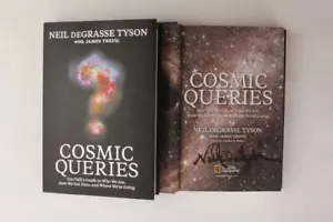 NEIL DEGRASSE TYSON SIGNIERTES AUTOGRAMM ""KOSMISCHE ABFRAGEN"" BUCH - STARTALK COSMOS - Bild 1 von 2