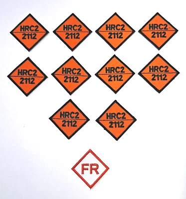 10- Replacement FR Patches HRC2  Iron On Fire Retardant Pants Shirt  Free Bonus - Image 1 of 3